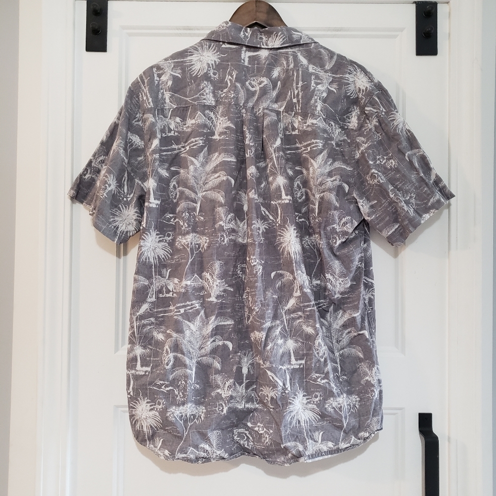Quicksilver Waterman Xl Palm Tree Button Up Colla… - image 3